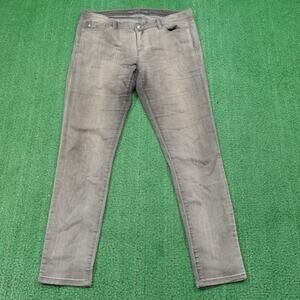 Michael Kors‎ Jeans Womens 10 Gray Skinny Stretch Denim Pants Faded Wash Classic